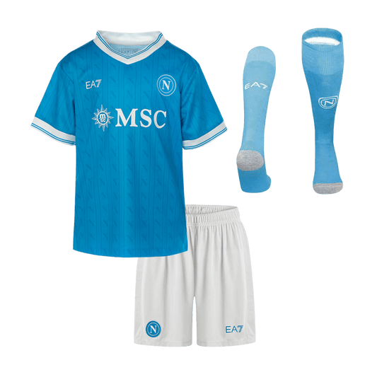 Conjunto Infantil Completo Napoli 2025/26 Primera Equipación Kids camiseta de fútbol