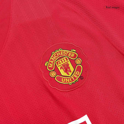 Tricouri Fotbal Vintage Manchester United Acasă 2007/08 Mânecă Lungă