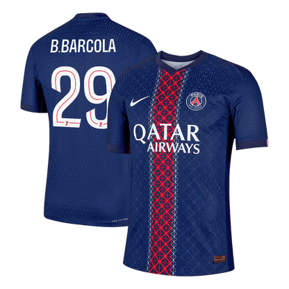 Camiseta Auténtica B.BARCOLA #29 PSG 2025/26 Primera Equipación-Versión Jugador