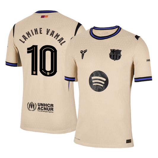 Camiseta Auténtica LAMINE YAMAL #10 Barcelona 2025/26 Segunda Equipación-Versión Jugador