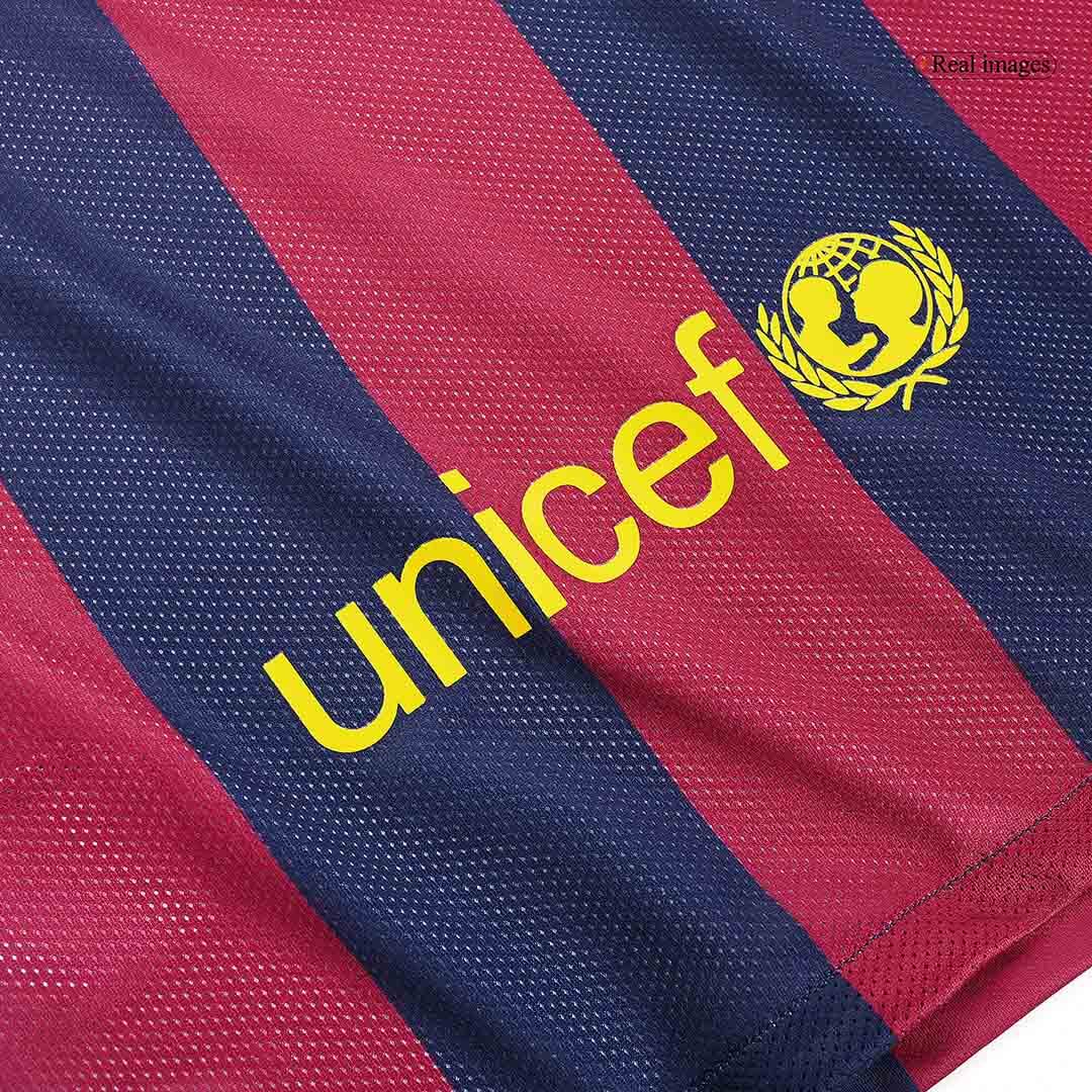 Tricouri Fotbal Vintage Barcelona MESSI #10 Acasă 2014/15