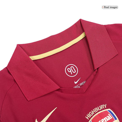 Tricouri Fotbal Vintage Arsenal BERGKAMP #10 Acasă 2005/06