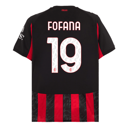 Camiseta FOFANA #19 AC Milan 2025/26 Primera Equipación - Version Hincha - Calidad premium