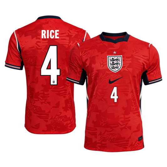 Camiseta Auténtica RICE #4 England 2026 Segunda Equipación Copa del Mundo - Version Jugador