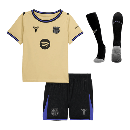 Conjunto Infantil Completo Barcelona 2025/26 Segunda Equipación Kids camiseta de fútbol