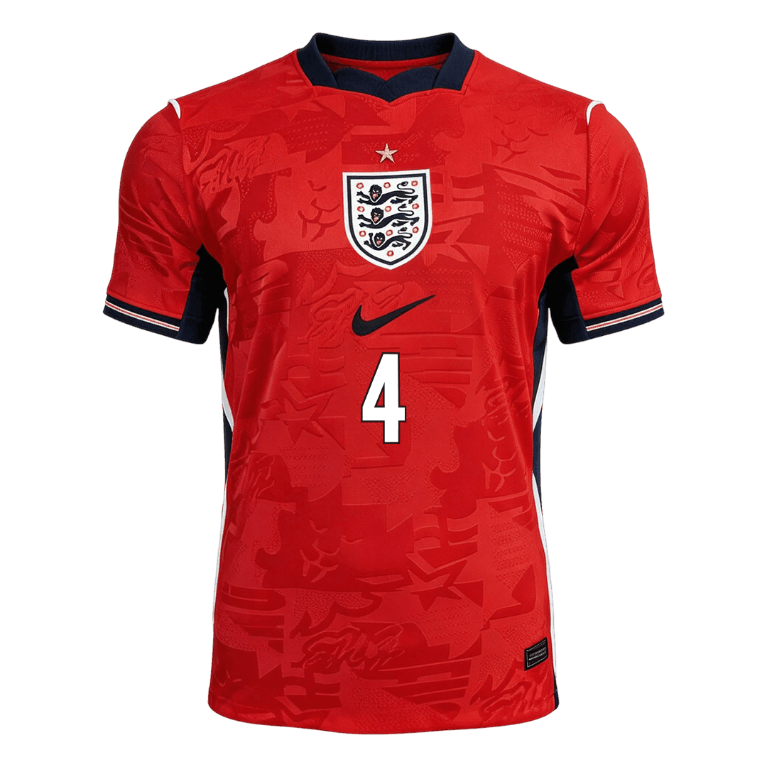Camiseta RICE #4 England 2026 Segunda Equipación Copa del Mundo - Versión Hincha