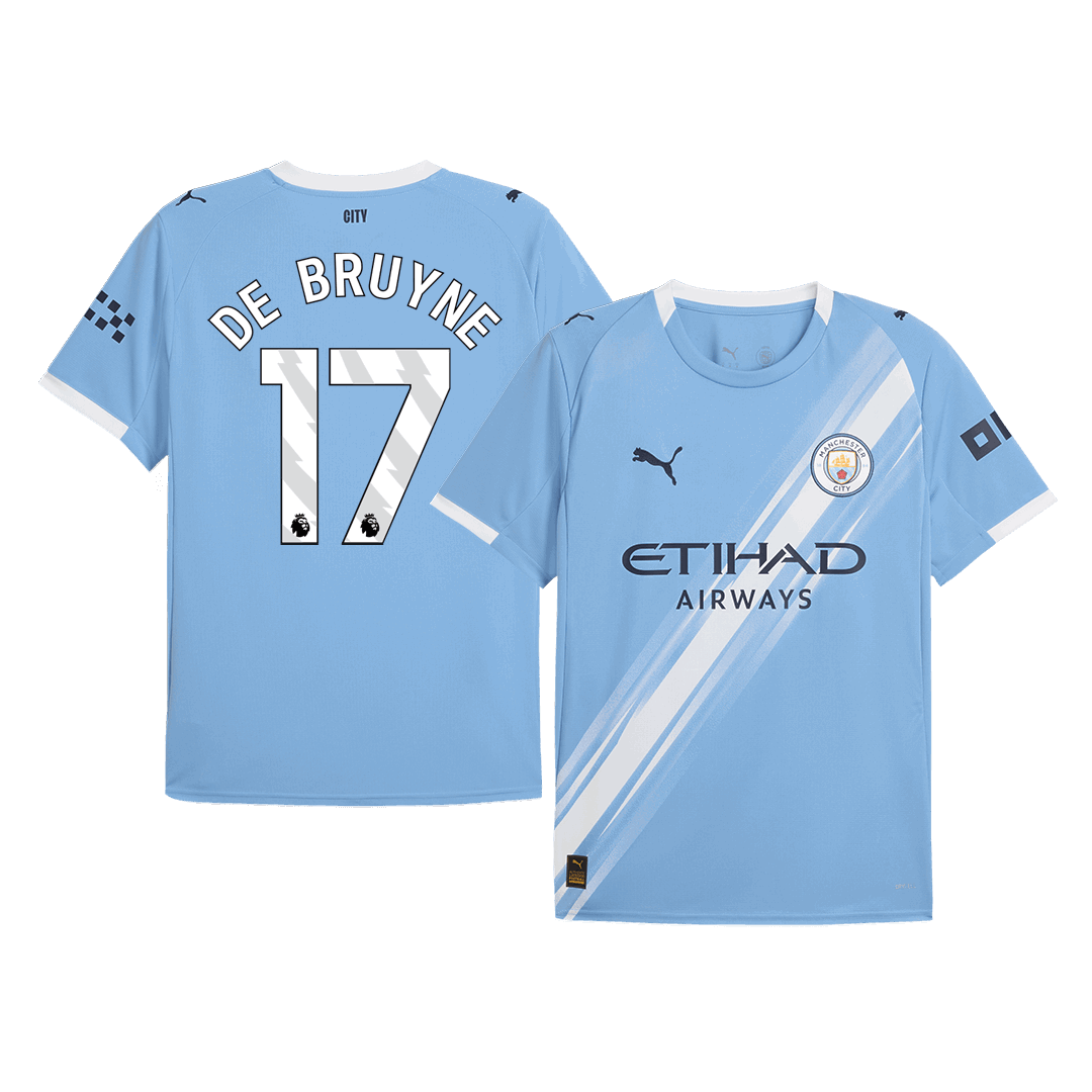 Camiseta DE BRUYNE #17 Manchester City 2025/26 Primera Equipación-Versión Hincha (Calidad Premium)