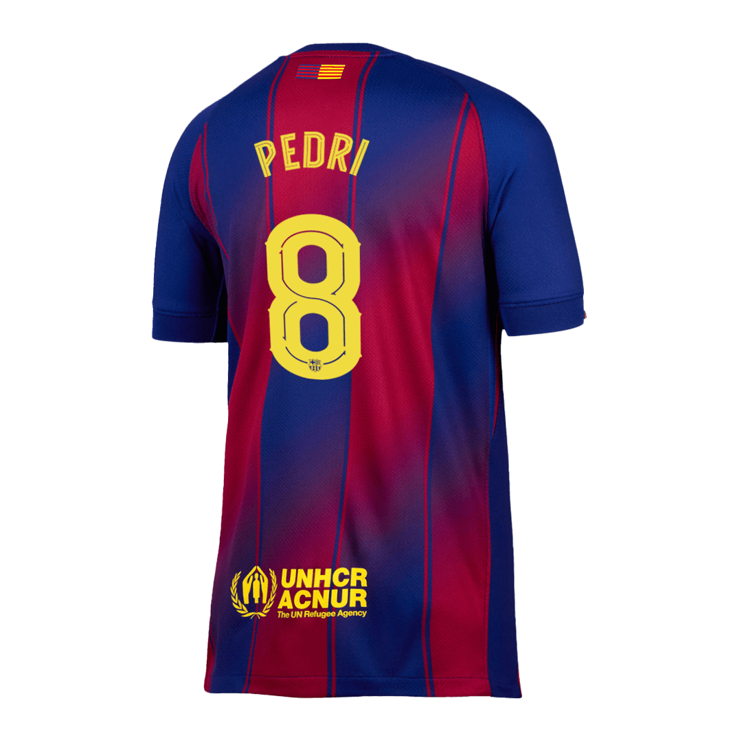 Tricouri Fotbal Barcelona PEDRI #8 Acasă 2025/26 UCL - Premium