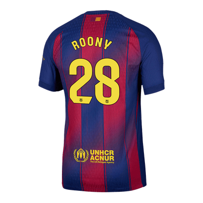 Camiseta Auténtica ROONY #28 Barcelona 2025/26 Primera Equipación - Version Jugador