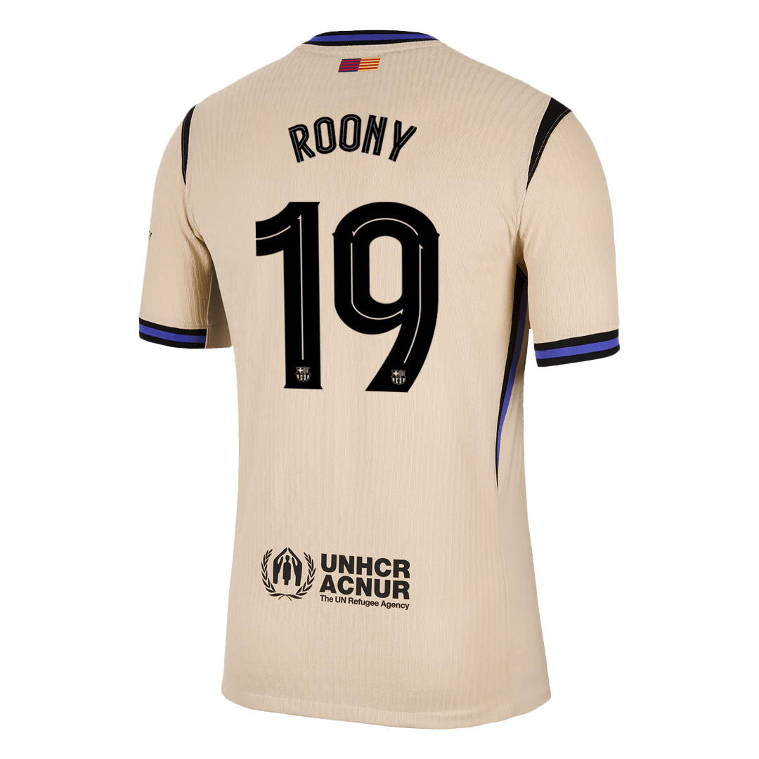UCL Camiseta Auténtica ROONY #19 Barcelona 2025/26 Segunda Equipación-Versión Jugador-Camisetas Pasion Shop