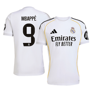 Tricouri Fotbal Real Madrid MBAPPÉ #9 Acasă 2025/26 - Premium (mărime mare)