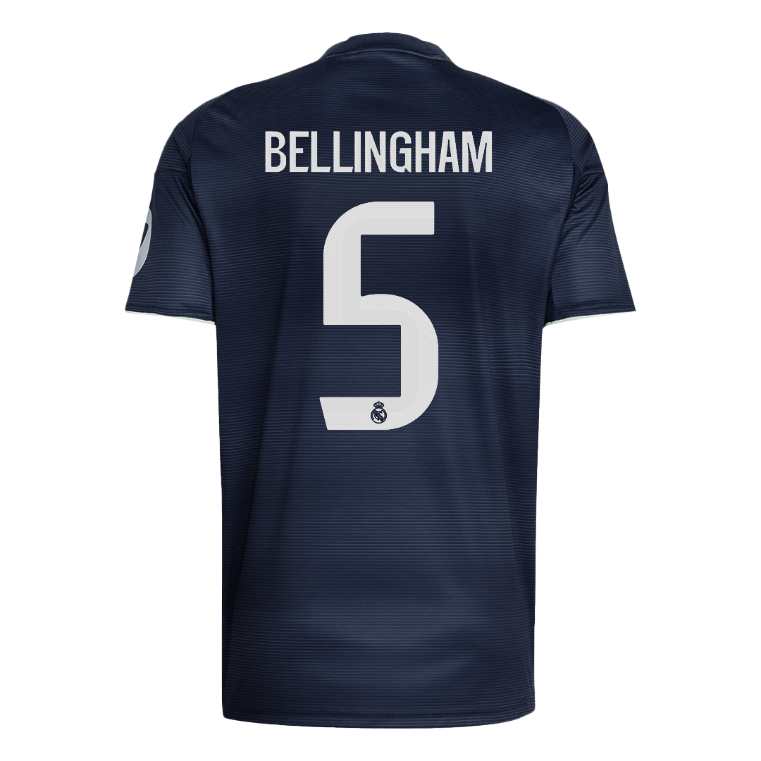 Tricouri Fotbal Real Madrid BELLINGHAM #5 Deplasare 2025/26 (mărime mare) - Premium