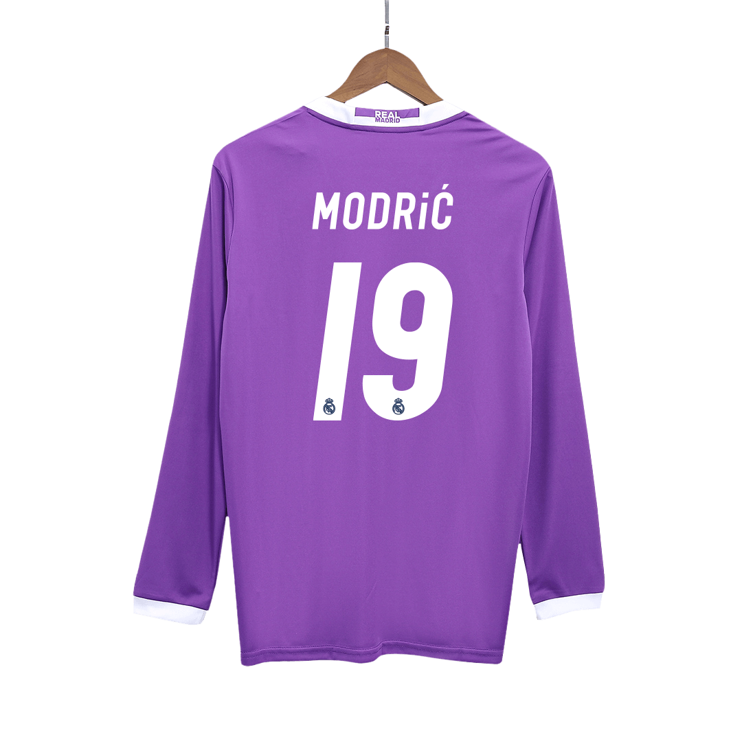 Camiseta Retro 2016/17 Modrić #19 Real Madrid Manga Larga 2025/26