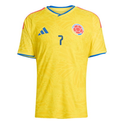 Camiseta Auténtica LUIS DíAZ #7 Colombia 2026 Primera Equipación Copa del Mundo - Version Jugador