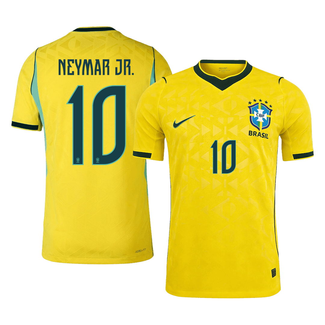 Camiseta Auténtica NEYMAR JR. #10 Brazil 2026 Primera Equipación Copa del Mundo - Version Jugador