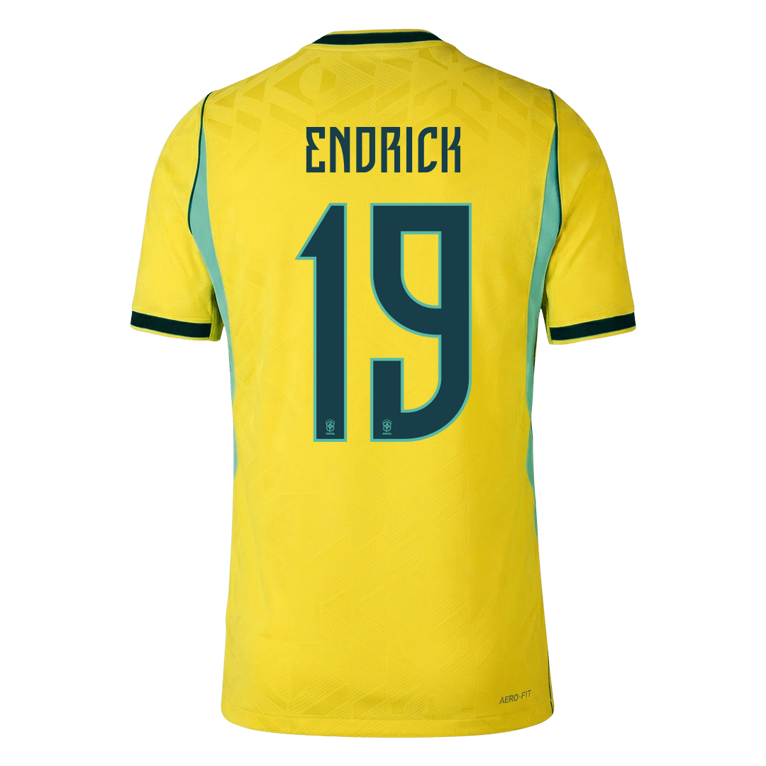 Camiseta Auténtica ENDRICK #19 Brazil 2026 Primera Equipación Copa del Mundo - Version Jugador