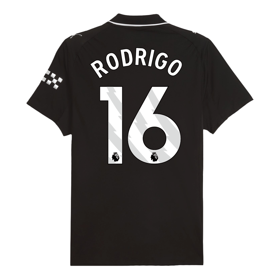 Camiseta Auténtica RODRIGO #16 Manchester City 2025/26 Segunda Equipación-Versión Jugador-Camisetas Pasion Shop