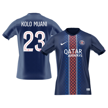 Calidad Premium Camiseta KOLO MUANI #23 PSG 2025/26 Primera Equipación -Versión Hincha