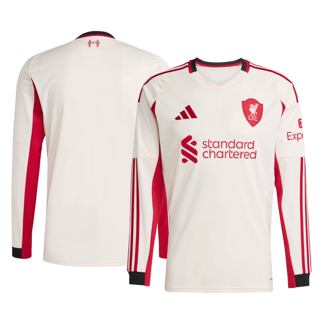 Camiseta Manga Larga Liverpool 2025/26 Segunda Equipación-Versión Hincha-Camisetas Pasion Shop