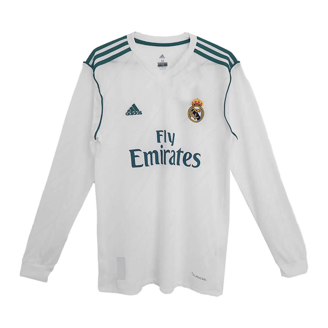 Camiseta Retro 2017/18 BENZEMA #9 Real Madrid Primera Equipación Manga Larga