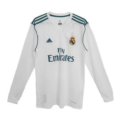 Tricouri Fotbal Vintage Real Madrid RONALDO #7 Acasă 2017/18 Mânecă Lungă