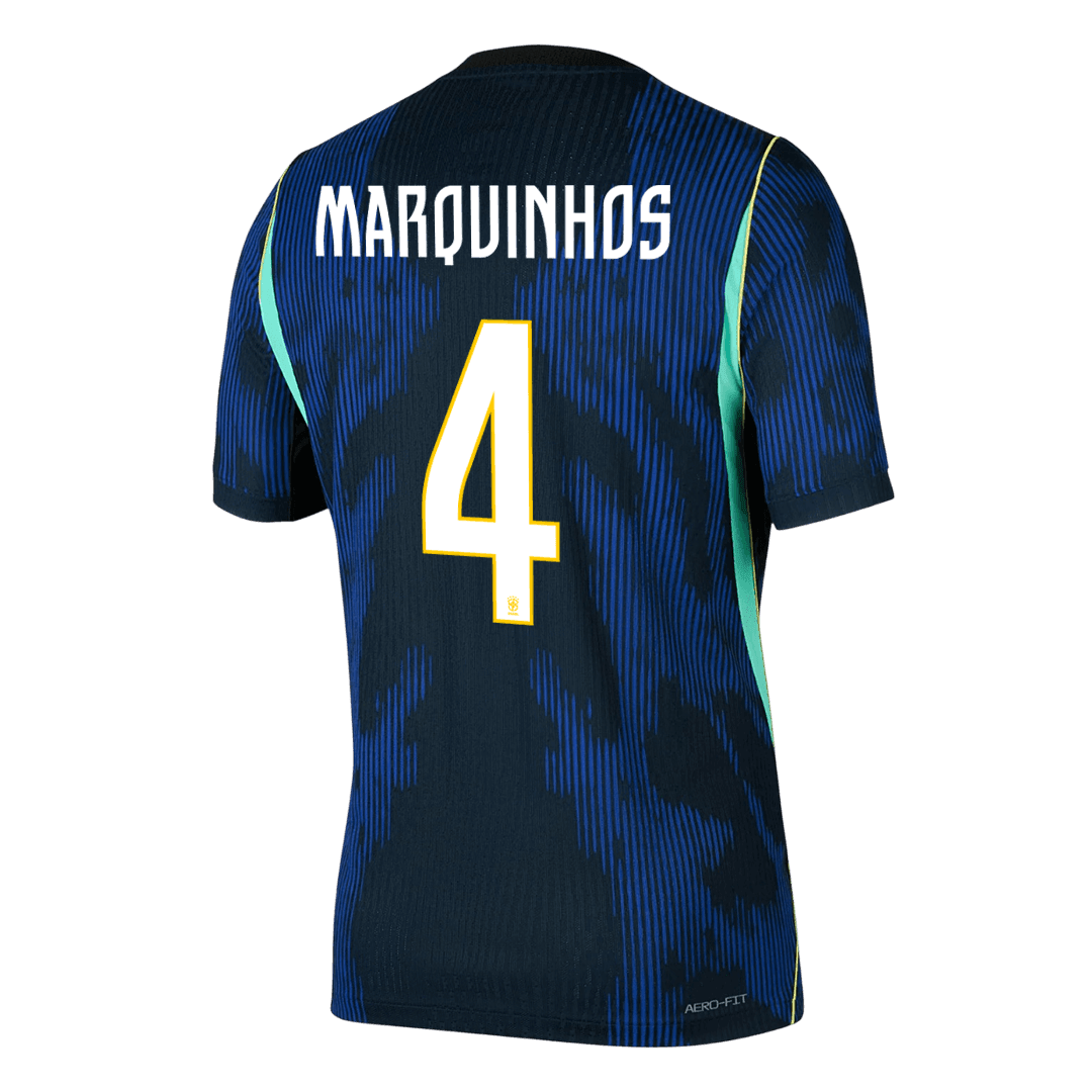 Camiseta Auténtica MARQUINHOS #4 Brazil 2026 Segunda Equipación Copa del Mundo - Version Jugador