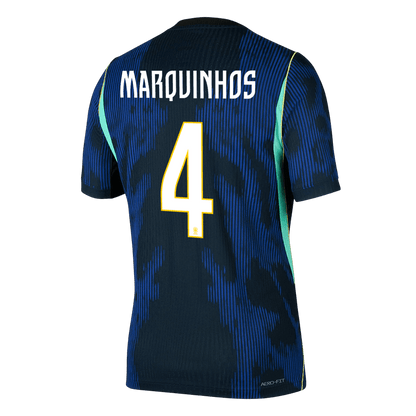 Camiseta Auténtica MARQUINHOS #4 Brazil 2026 Segunda Equipación Copa del Mundo - Version Jugador
