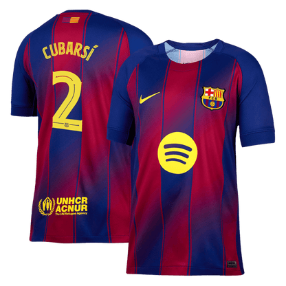 Tricouri Fotbal Barcelona CUBARSÍ #2 Acasă 2025/26 UCL - Premium (mărime mare)