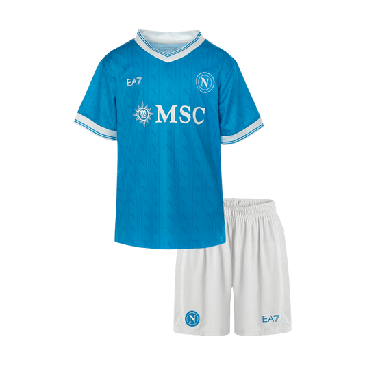 Conjunto Infantil Napoli 2025/26 Primera Equipación camiseta de fútbol