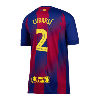 UCL Camiseta CUBARSÍ #2 Barcelona 2025/26 Primera Equipación-Versión Hincha-Camisetas Pasion Shop