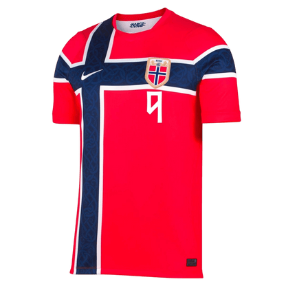 Camiseta Auténtica BRAUT HAALAND #9 Norway 2026 Primera Equipación Copa del Mundo - Version Jugador