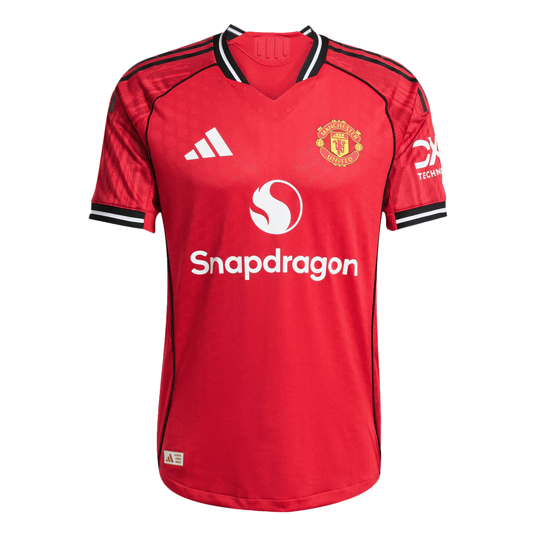 Camiseta Auténtica B.FERNANDES #8 Manchester United 2025/26 Primera Equipación-Versión Jugador-Camisetas Pasion Shop