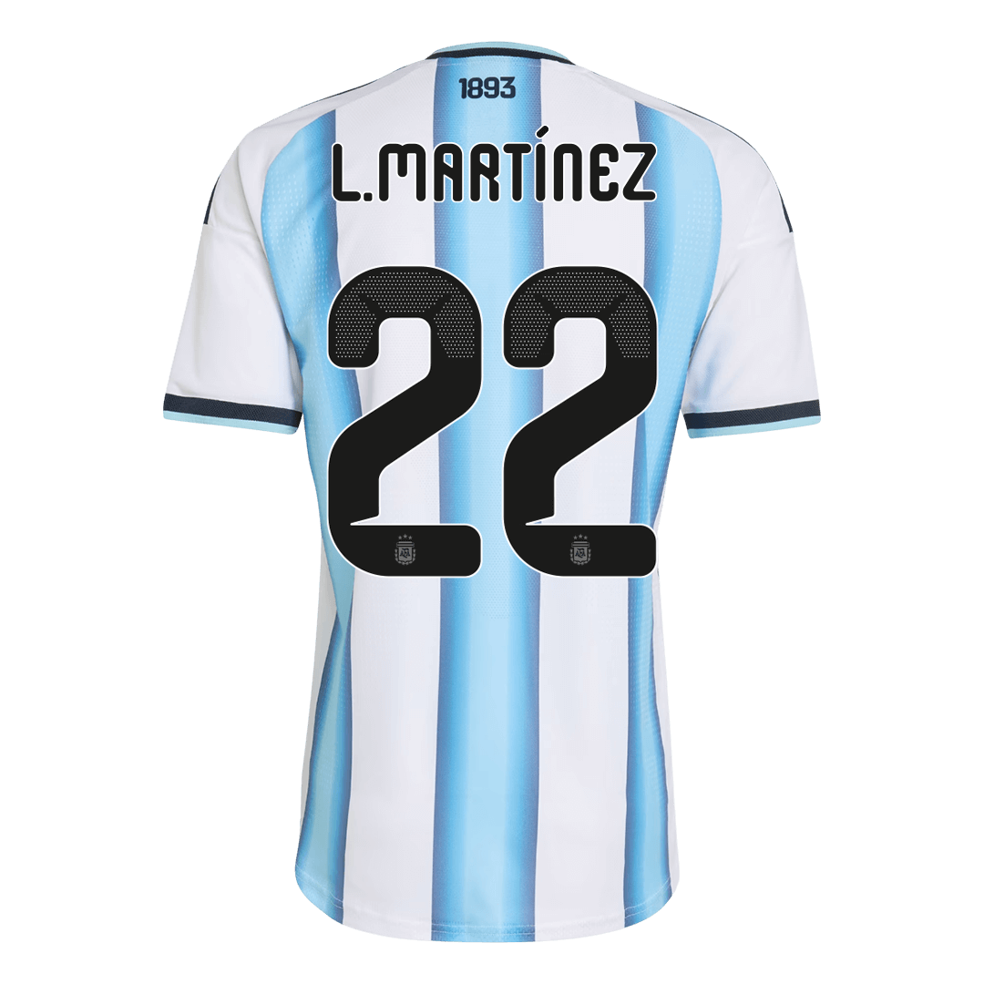 Camiseta Auténtica L.MARTÍNEZ #22 Argentina 2026 Primera Equipación Copa del Mundo - Version Jugador