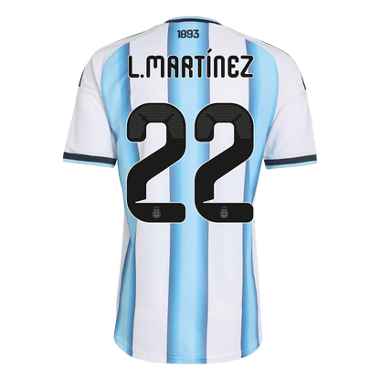 Camiseta Auténtica L.MARTÍNEZ #22 Argentina 2026 Primera Equipación Copa del Mundo - Version Jugador