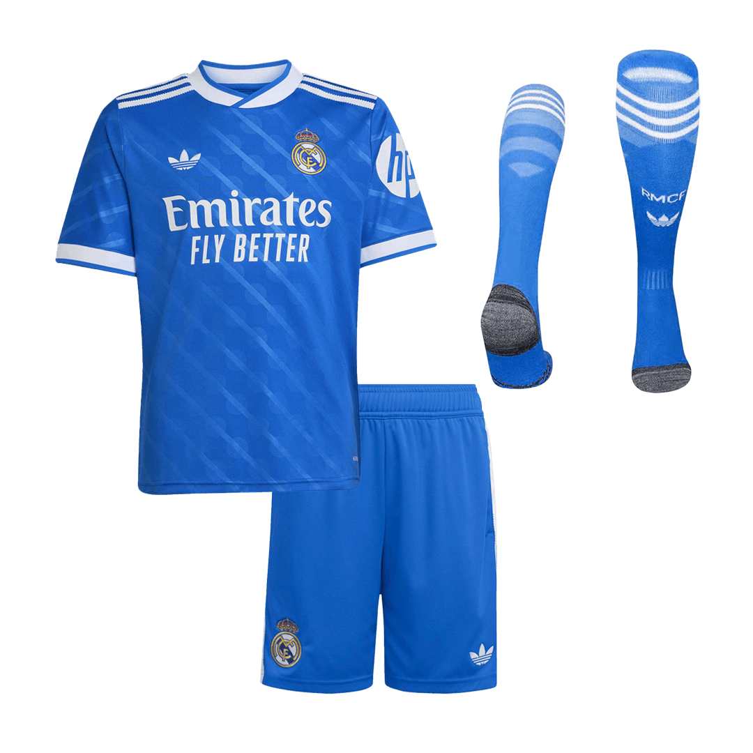Conjunto Infantil Completo Real Madrid 2025/26 Tercera Equipación Kids camiseta de fútbol