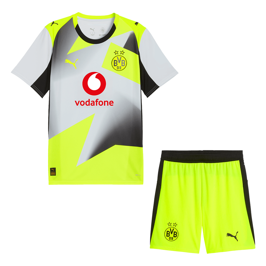 Conjunto Borussia Dortmund 
2025/26 Segunda Equipación camiseta de fútbol