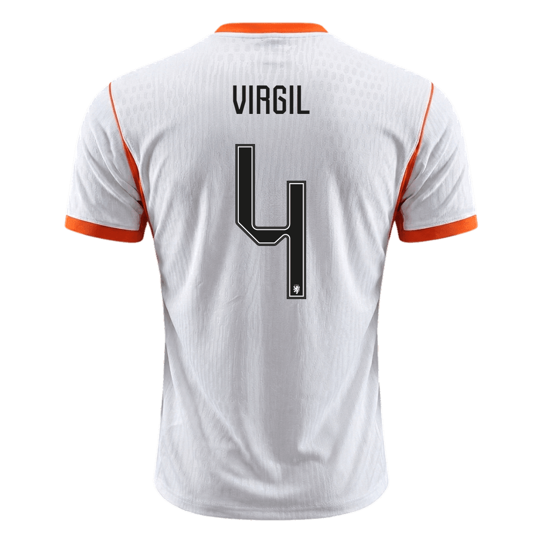 Camiseta Auténtica VIRGIL #4 Netherlands 2026 Segunda Equipación Copa del Mundo - Version Jugador