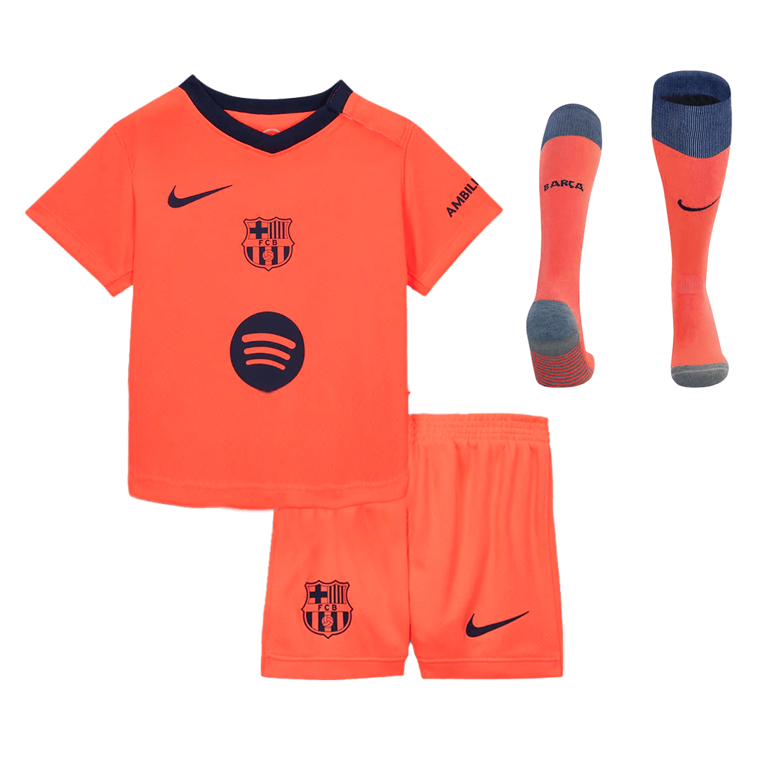 Conjunto Infantil Completo Barcelona 2025/26 Tercera Equipación Kids camiseta de fútbol