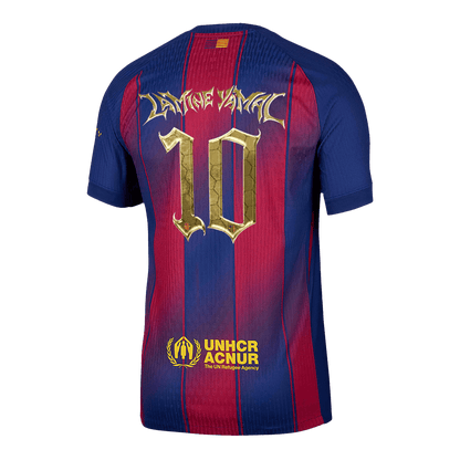 Camiseta Auténtica LAMINE YAMAL #10 Barcelona 2025/26 Primera Equipación - Version Jugador