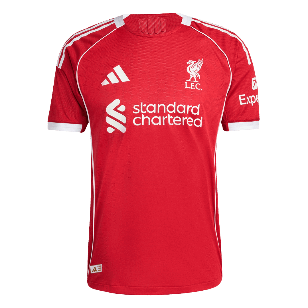 Camiseta Auténtica VIRGIL #4 Liverpool 2025/26 Primera Equipación-Versión Jugador