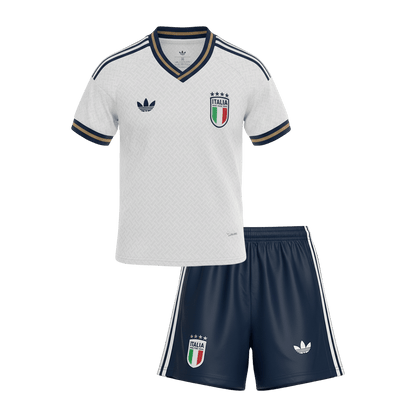 Conjunto Infantil Italy 2026 Segunda Equipación Copa del Mundo camiseta de fútbol