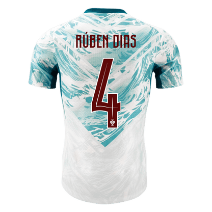 Camiseta Auténtica RÚBEN DIAS #4 Portugal 2026 Segunda Equipación Copa del Mundo - Version Jugador