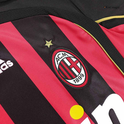 Tricouri Fotbal Vintage AC Milan Acasă 2006/07 Mânecă Lungă