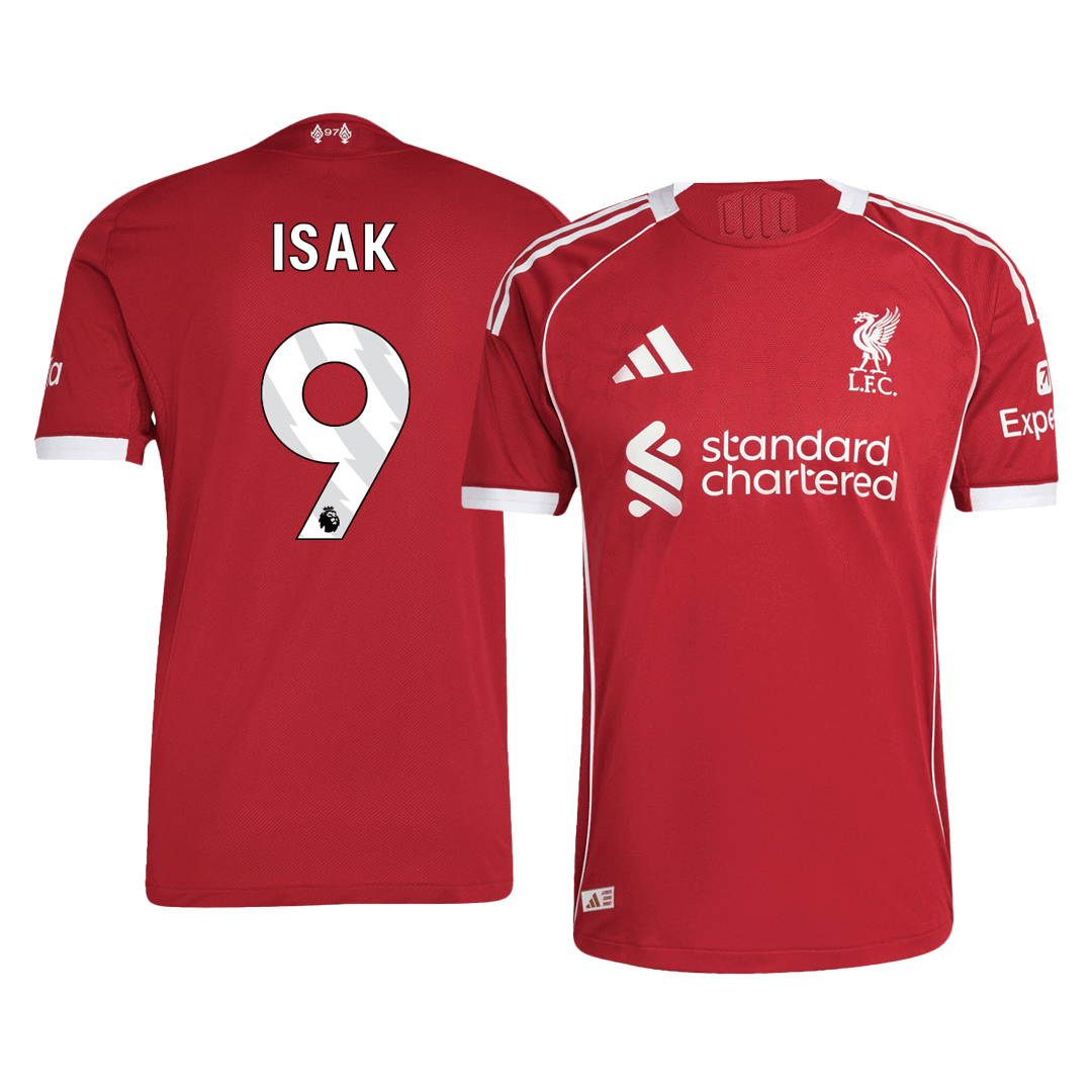 Camiseta Auténtica ISAK #9 Liverpool 2025/26 Primera Equipación-Versión Jugador