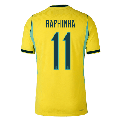 Camiseta Auténtica RAPHINHA #11 Brazil 2026 Primera Equipación Copa del Mundo - Version Jugador