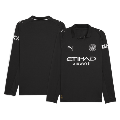 Camiseta Manga Larga Manchester City 2025/26 Segunda Equipación-Versión Hincha-Camisetas Pasion Shop
