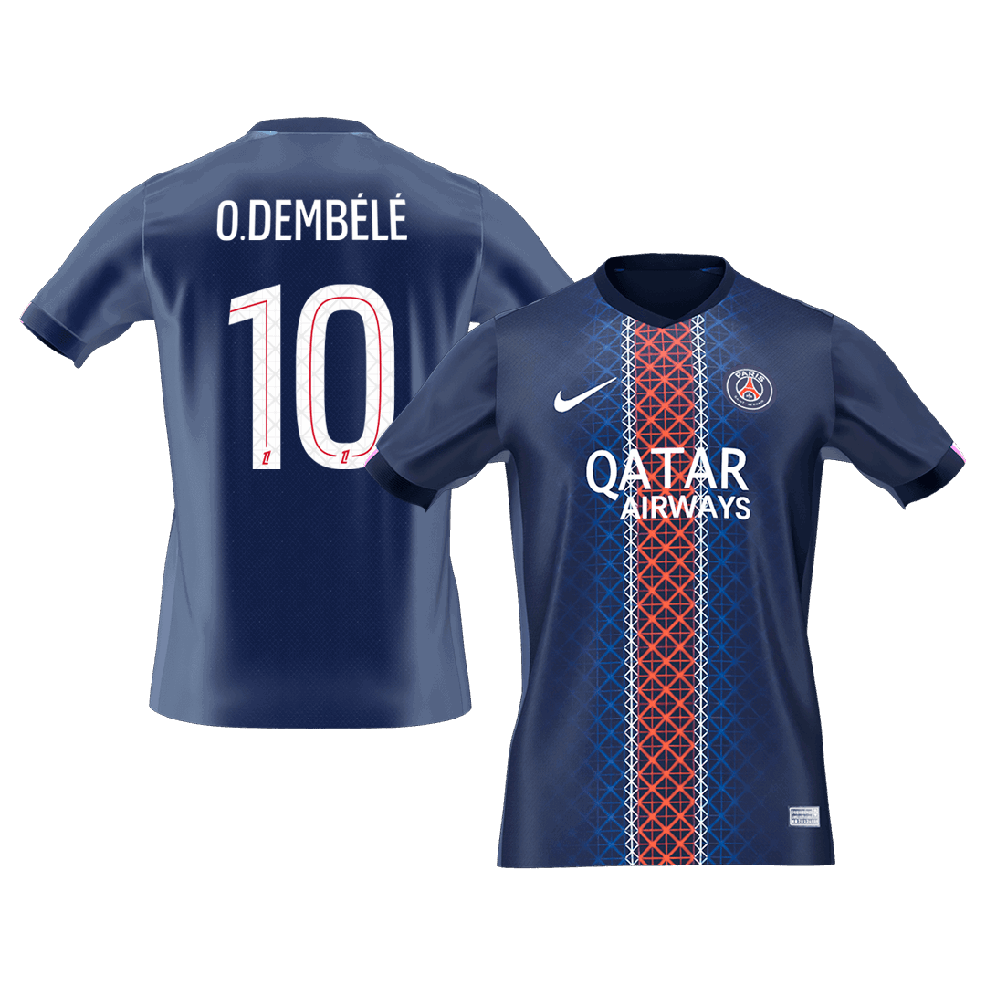 Calidad Premium Camiseta O.DEMBÉLÉ #10 PSG 2025/26 Primera Equipación-Versión Hincha