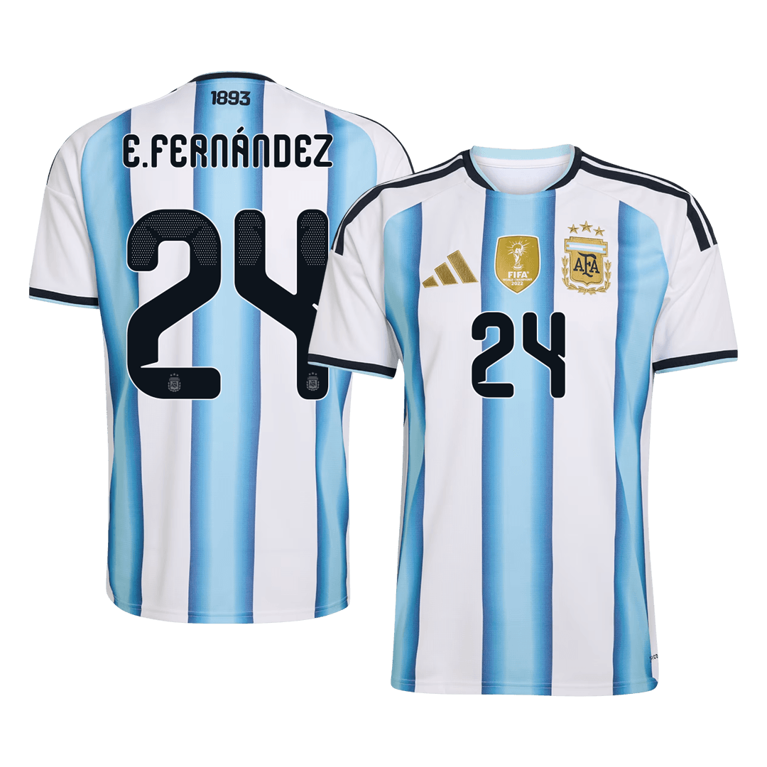 Camiseta E. FERNÁNDEZ #24 Argentina 2026 Primera Equipación Copa del Mundo - Version Hincha - Calidad premium