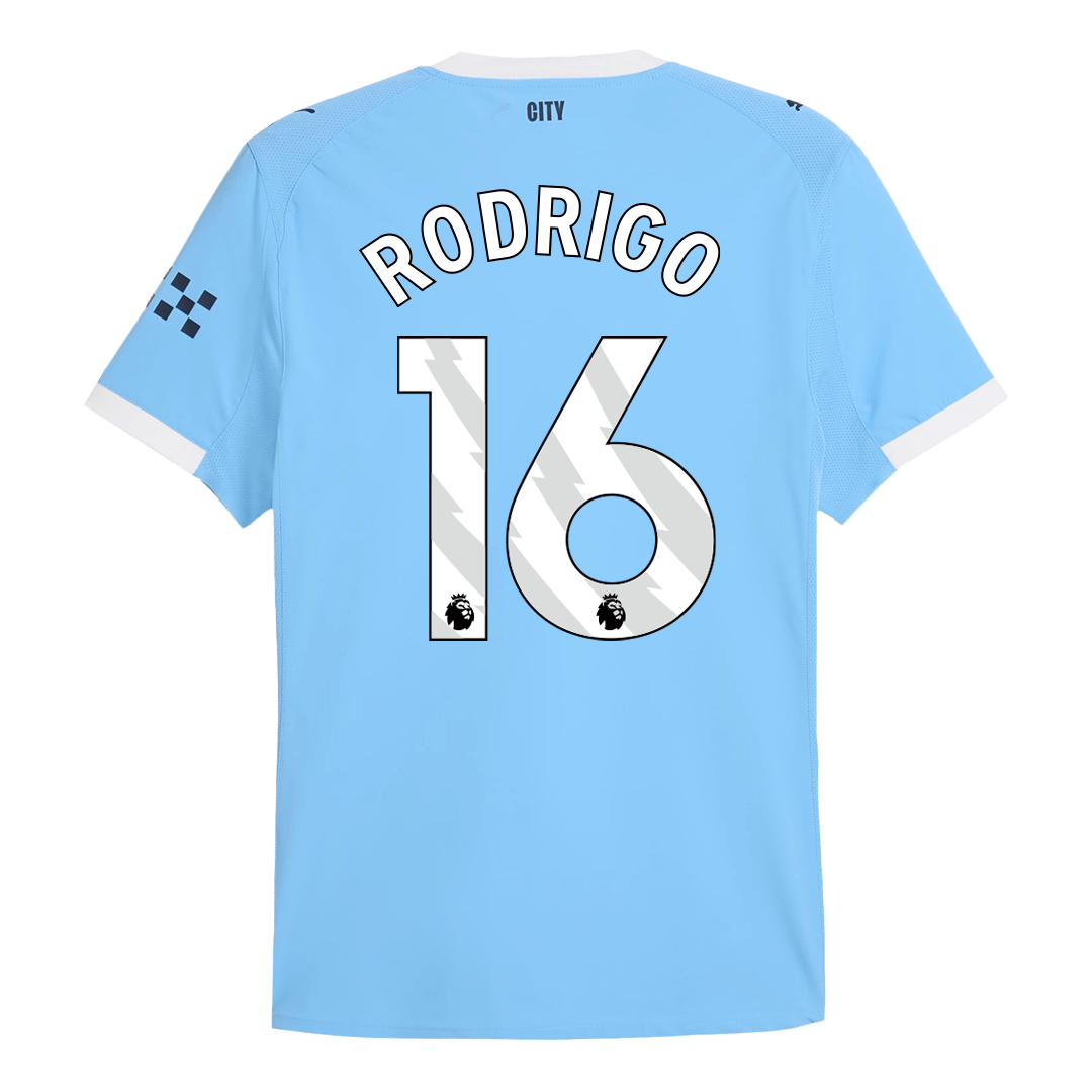 Camiseta Auténtica RODRIGO #16 Manchester City 2025/26 Primera Equipación-Versión Jugador-Camisetas Pasion Shop