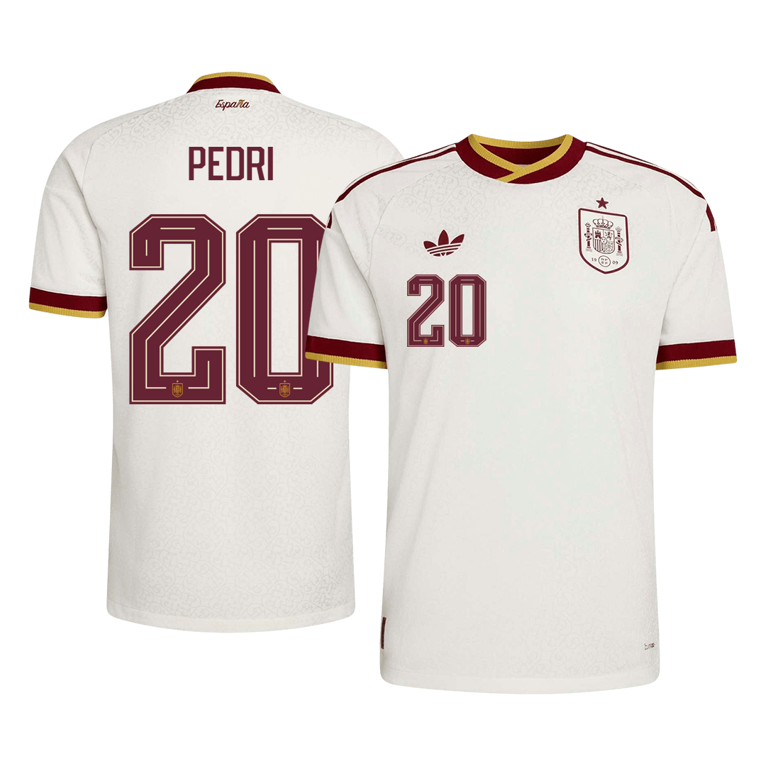 Camiseta Auténtica PEDRI #20 Spain 2026 Segunda Equipación Copa del Mundo - Version Jugador
